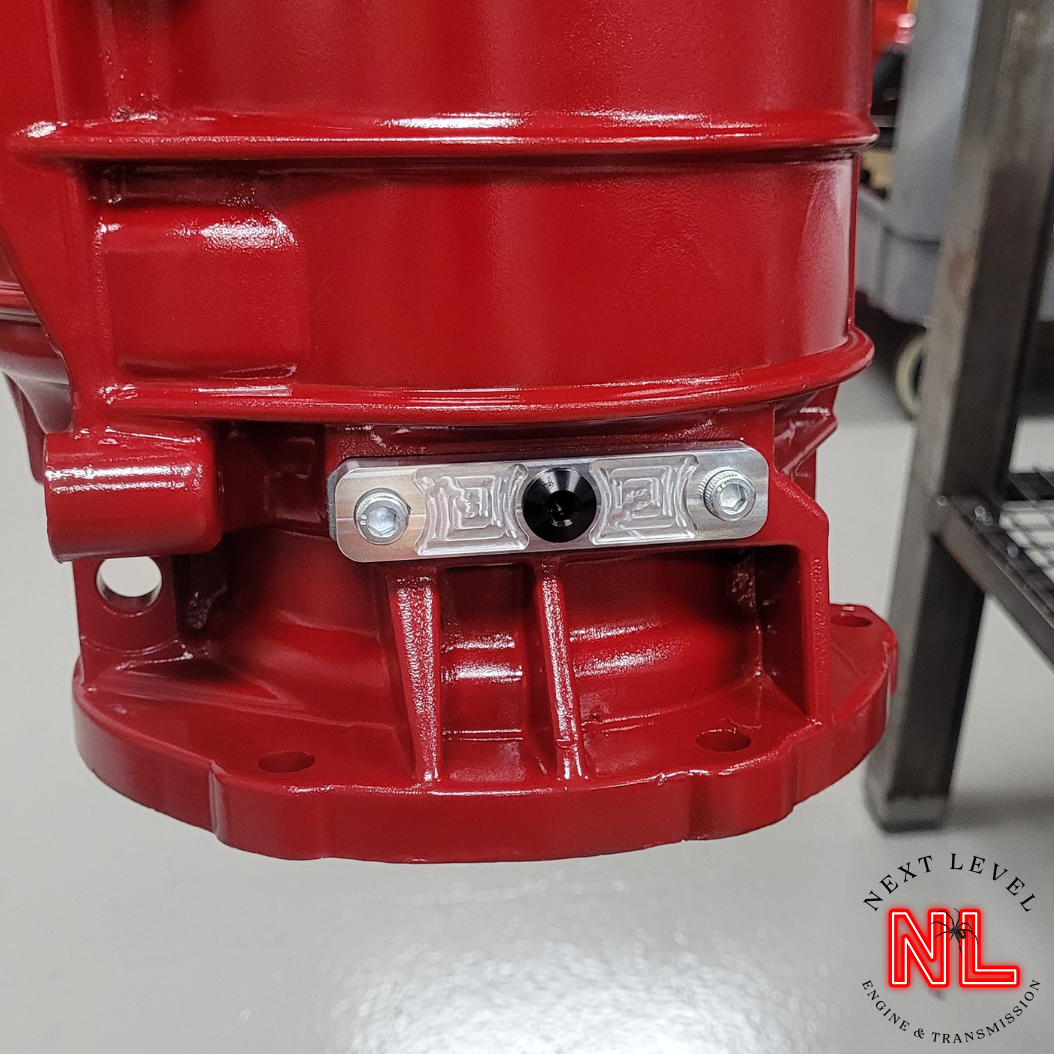 47/48RE Billet Tail Housing Vent Plate w/Hardware